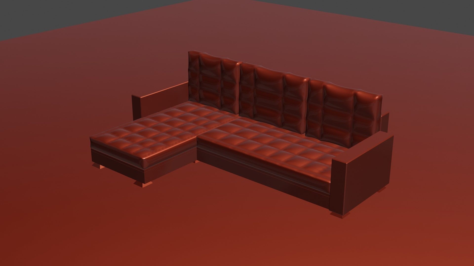 3d model of an extended sofa in blue colors 3D model_10