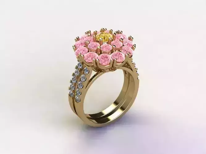 R211 gem ring for who love natural design