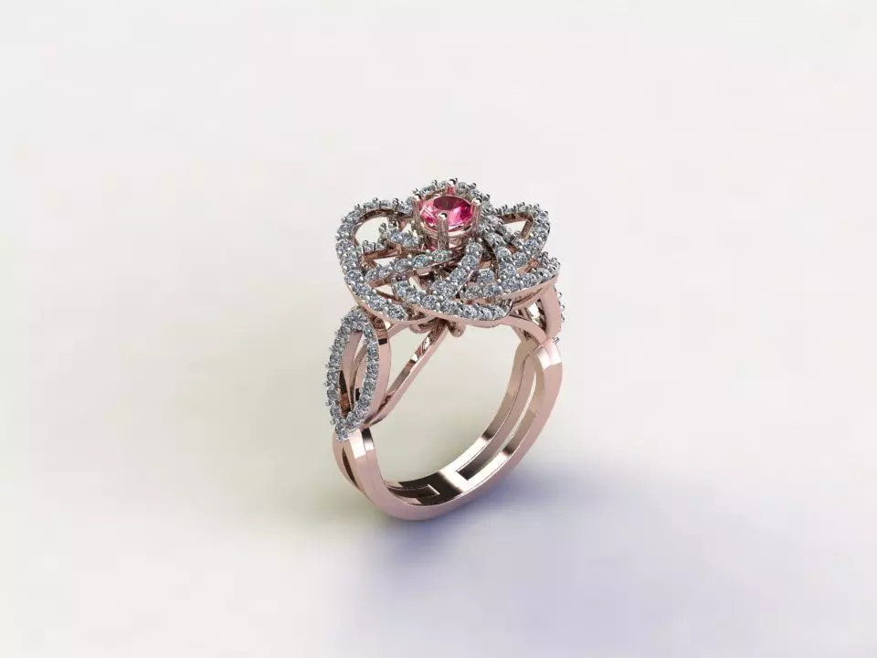 R207 solitaire ring cad file new design Free 3D model