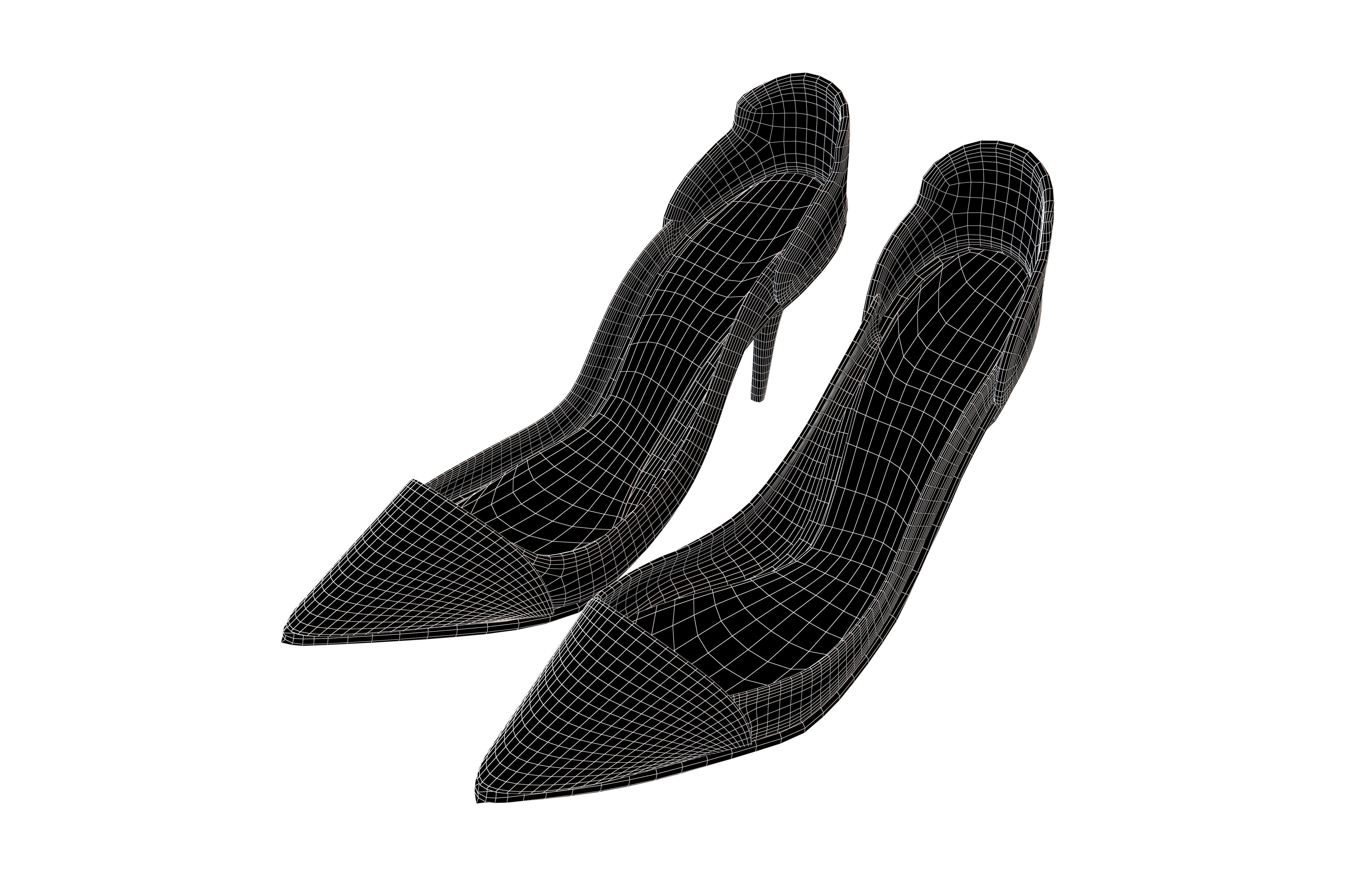 High Heel 11 Low-poly 3D model_7