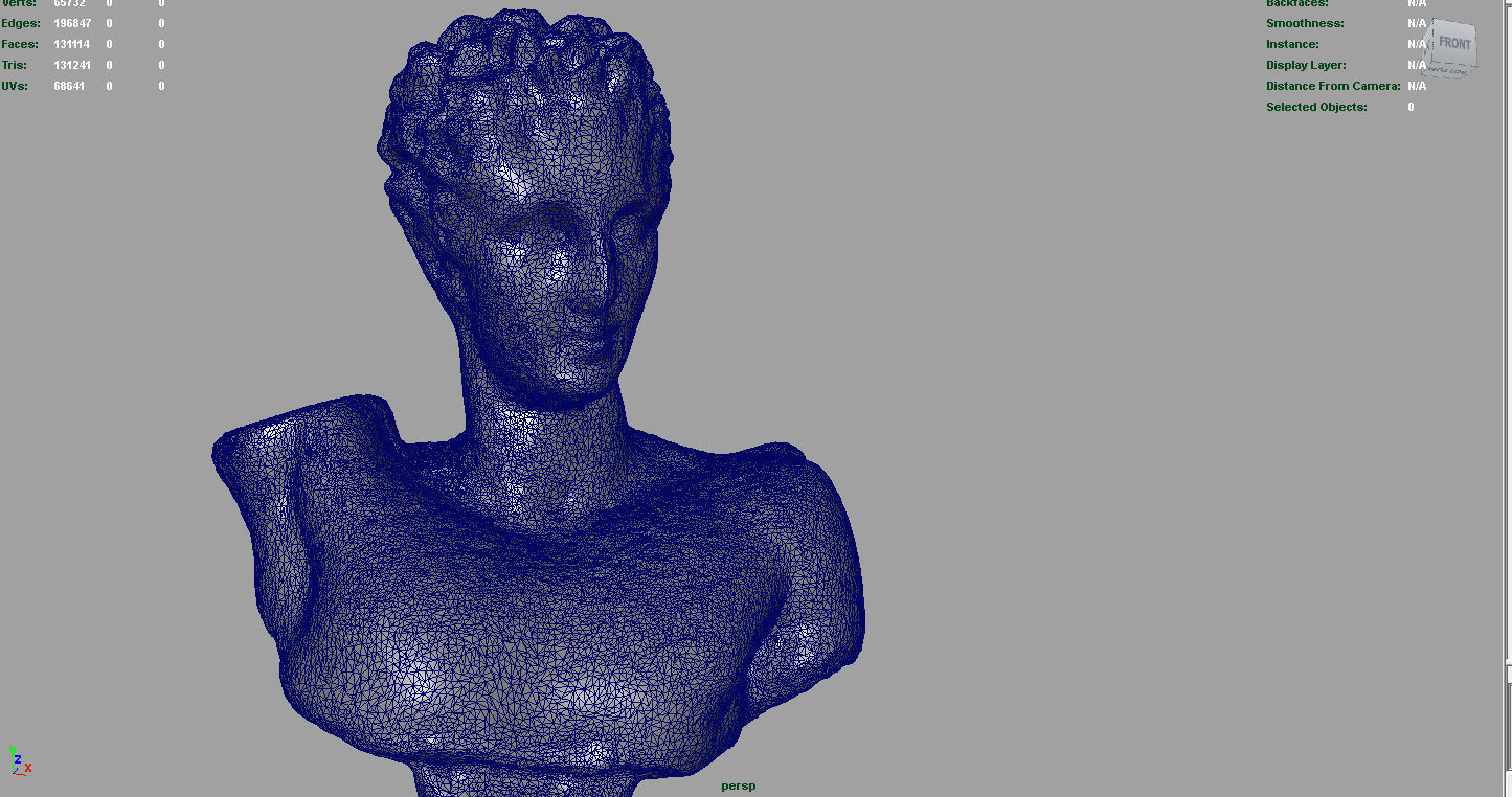 BUST of person Low-poly 3D model_11