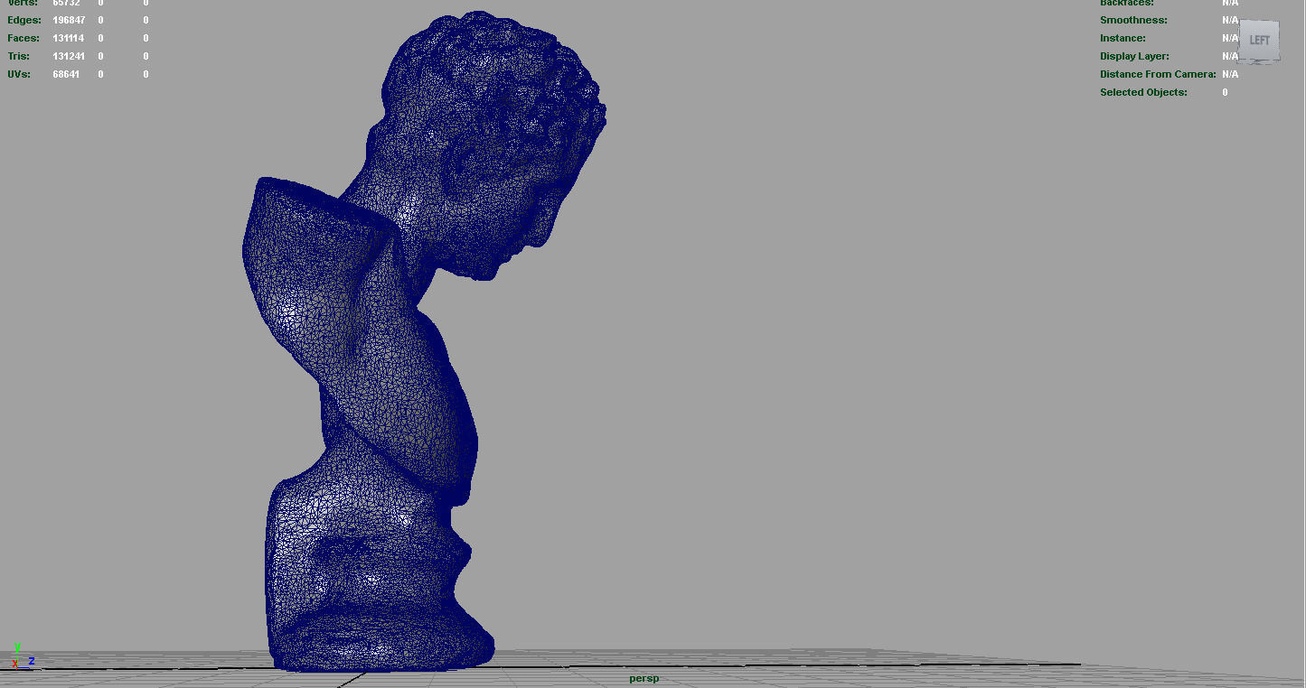 BUST of person Low-poly 3D model_10