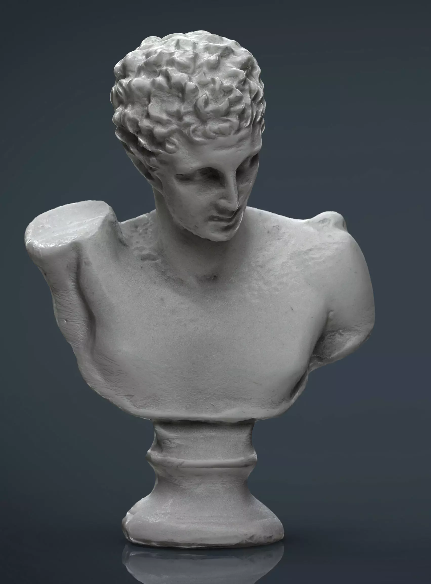 BUST of person Low-poly 3D model_0