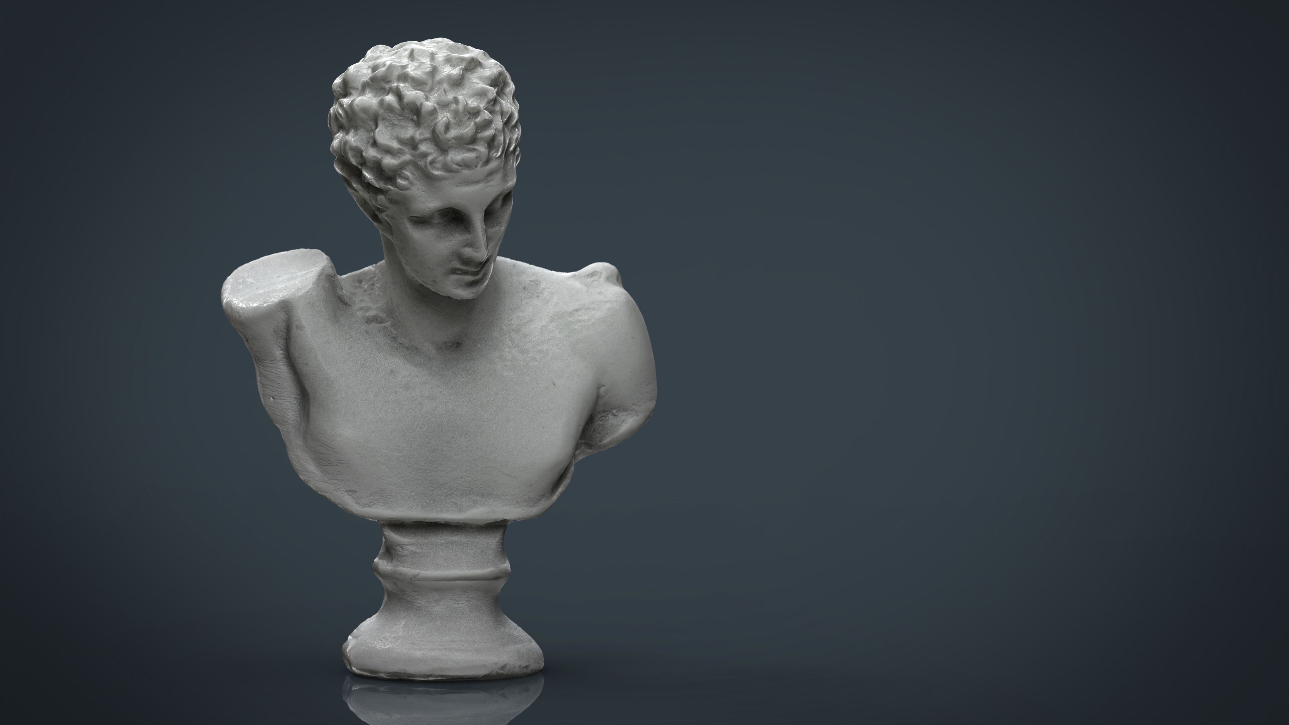 BUST of person Low-poly 3D model_7