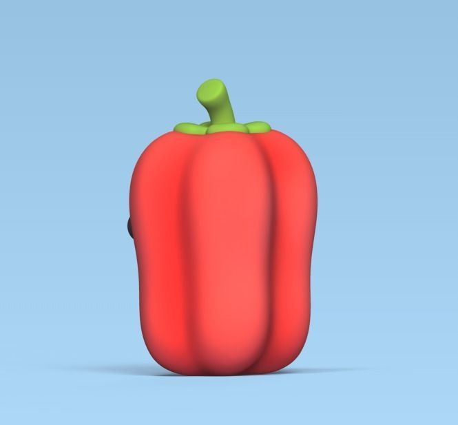 Cute Bell Pepper 3D print model_2