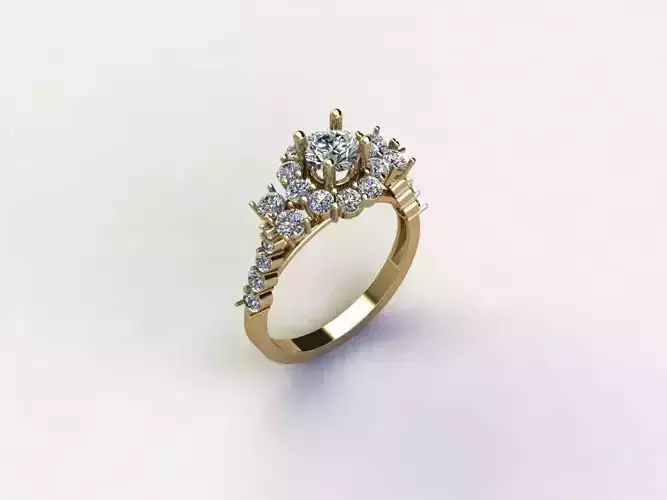 R189 Diamond ring Solitaire ring 