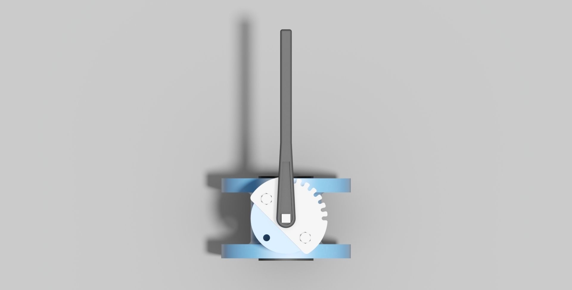 DN65 PN16 - Butterfly valve double flange NO - Autodesk Inventor 3D model_2