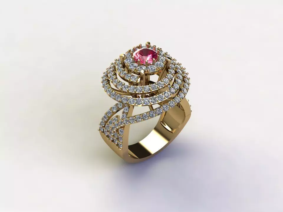 R185 Diamond Ring 3D model_0