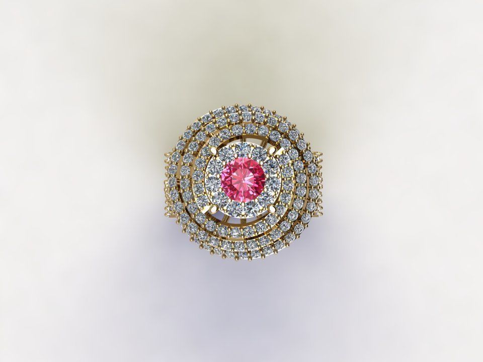 R185 Diamond Ring 3D model_4