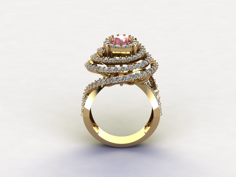 R185 Diamond Ring 3D model_3
