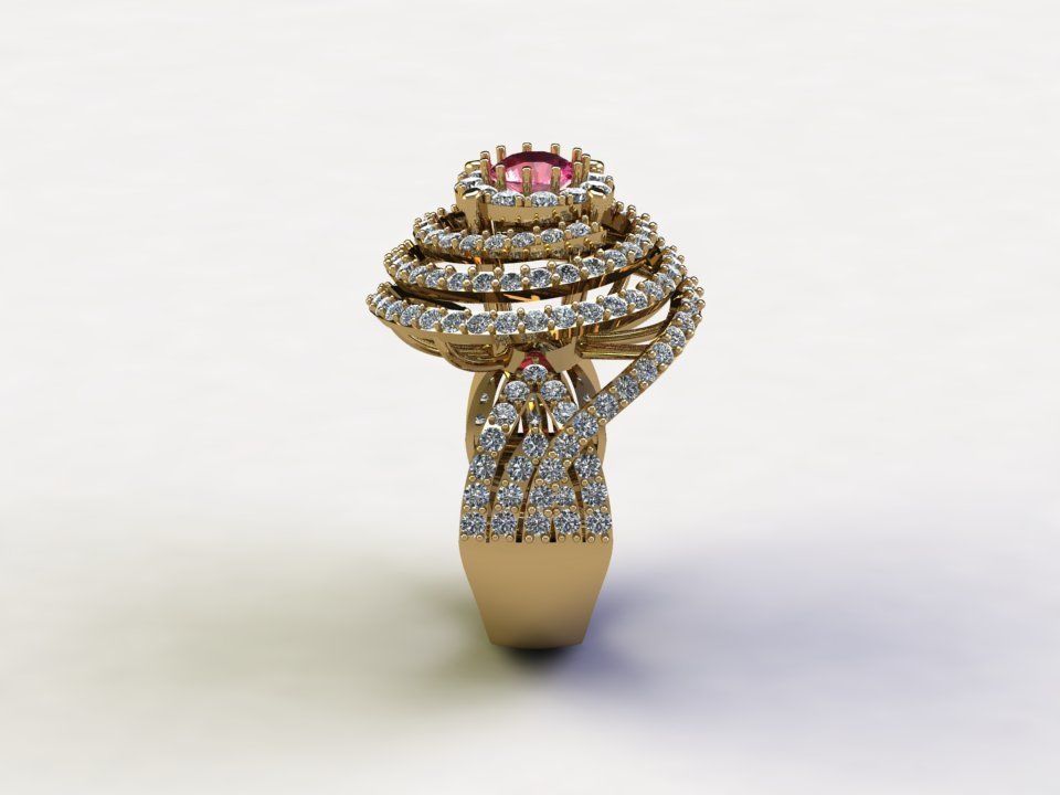 R185 Diamond Ring 3D model_5