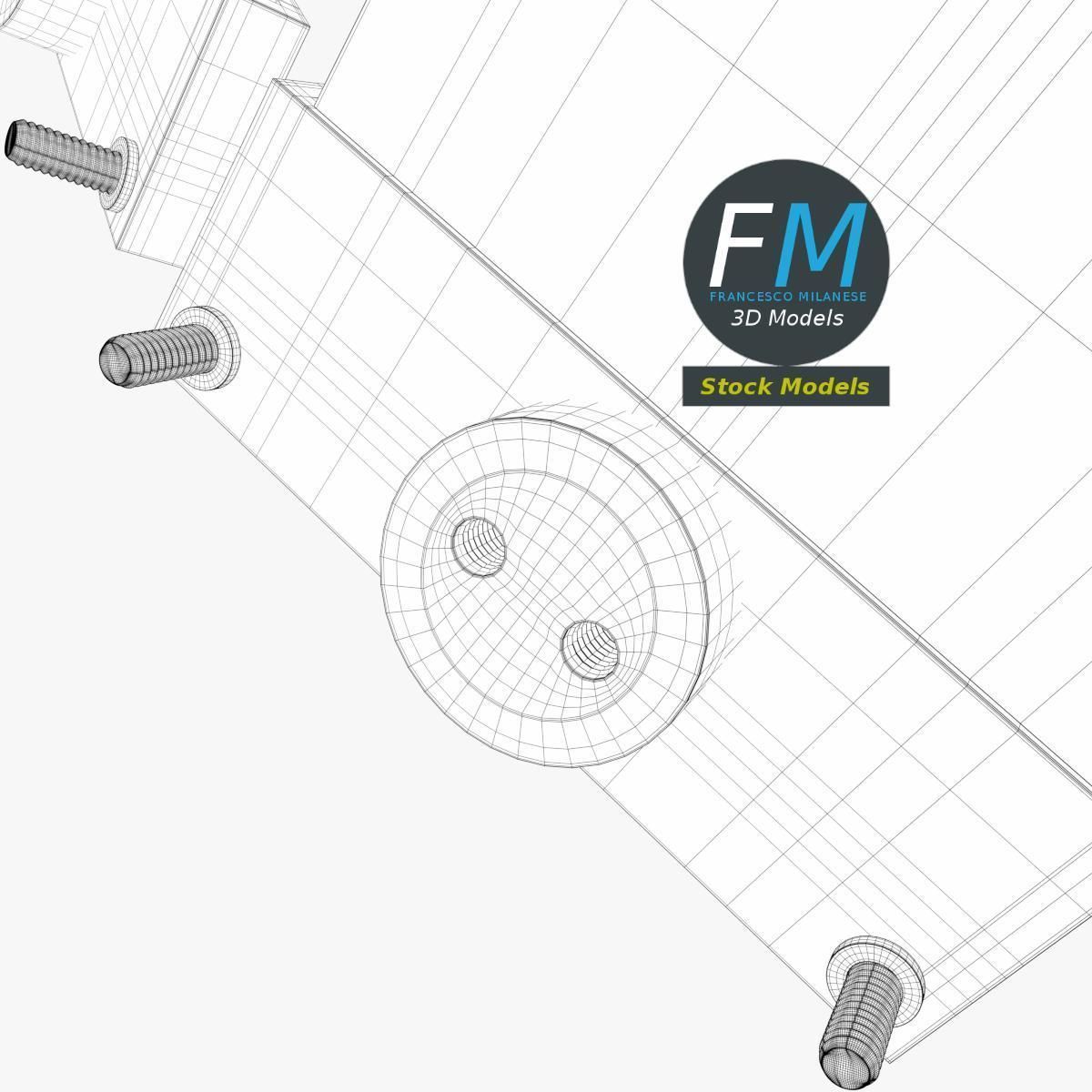Panel mount analog voltmeters 3D model_8