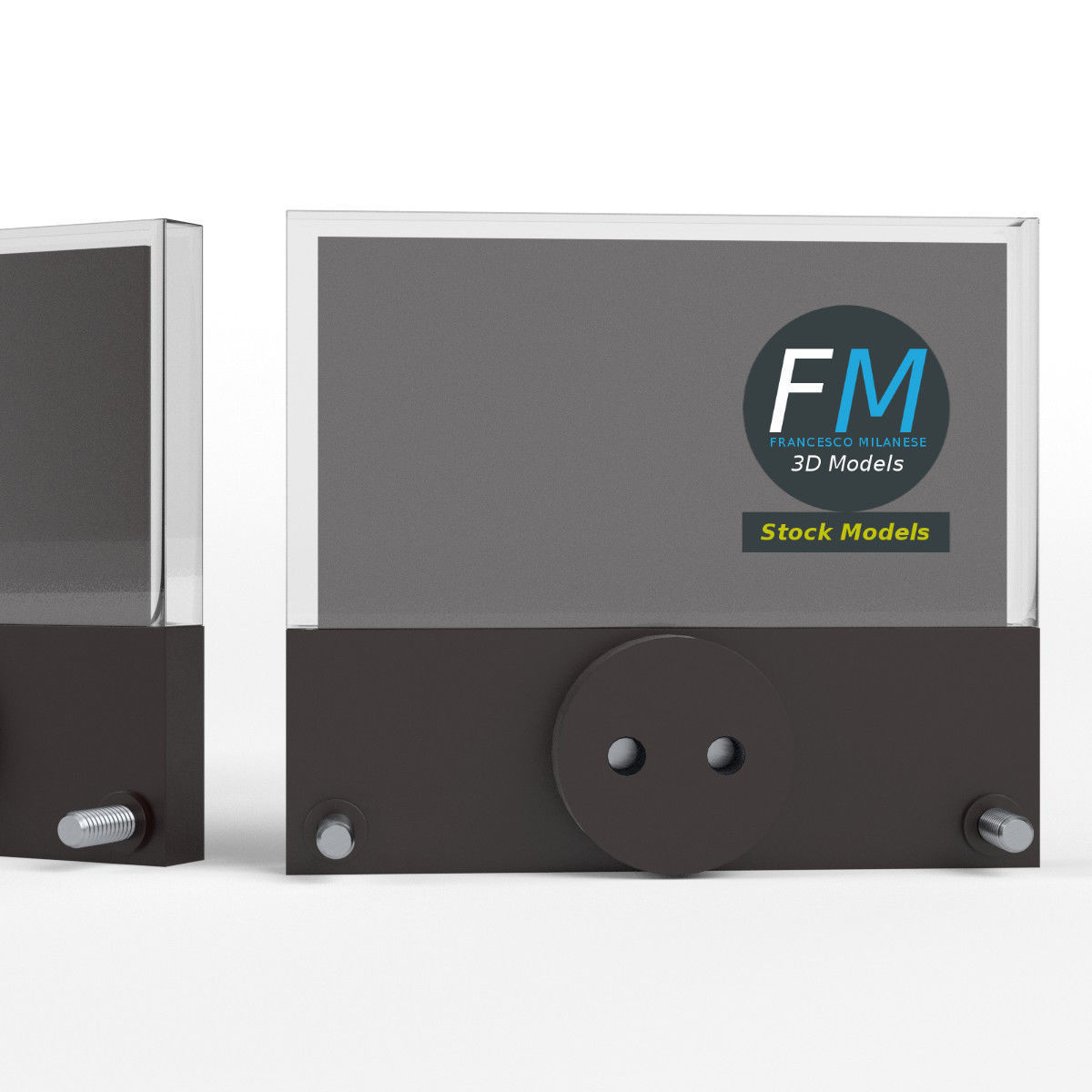 Panel mount analog voltmeters 3D model_4