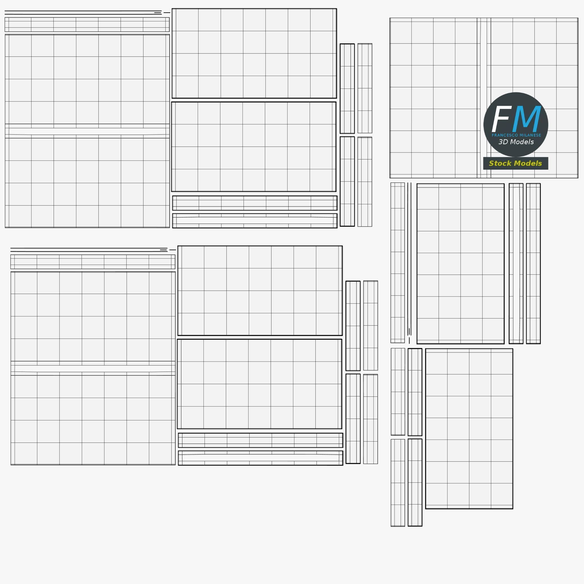 Panel mount analog voltmeters 3D model_12