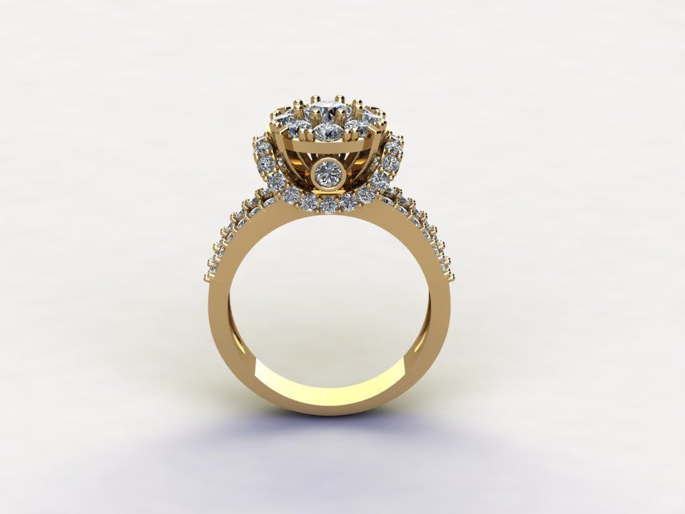 R176 diamond ring woman 3D model_3