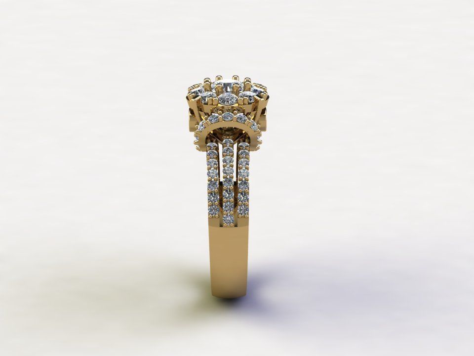 R176 diamond ring woman 3D model_5