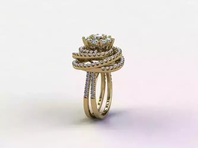 R169 diamond ring rail size 12japan 3D model