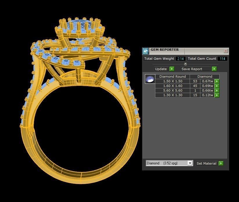 R161 diamond ring rail 11 japan 3D model_2