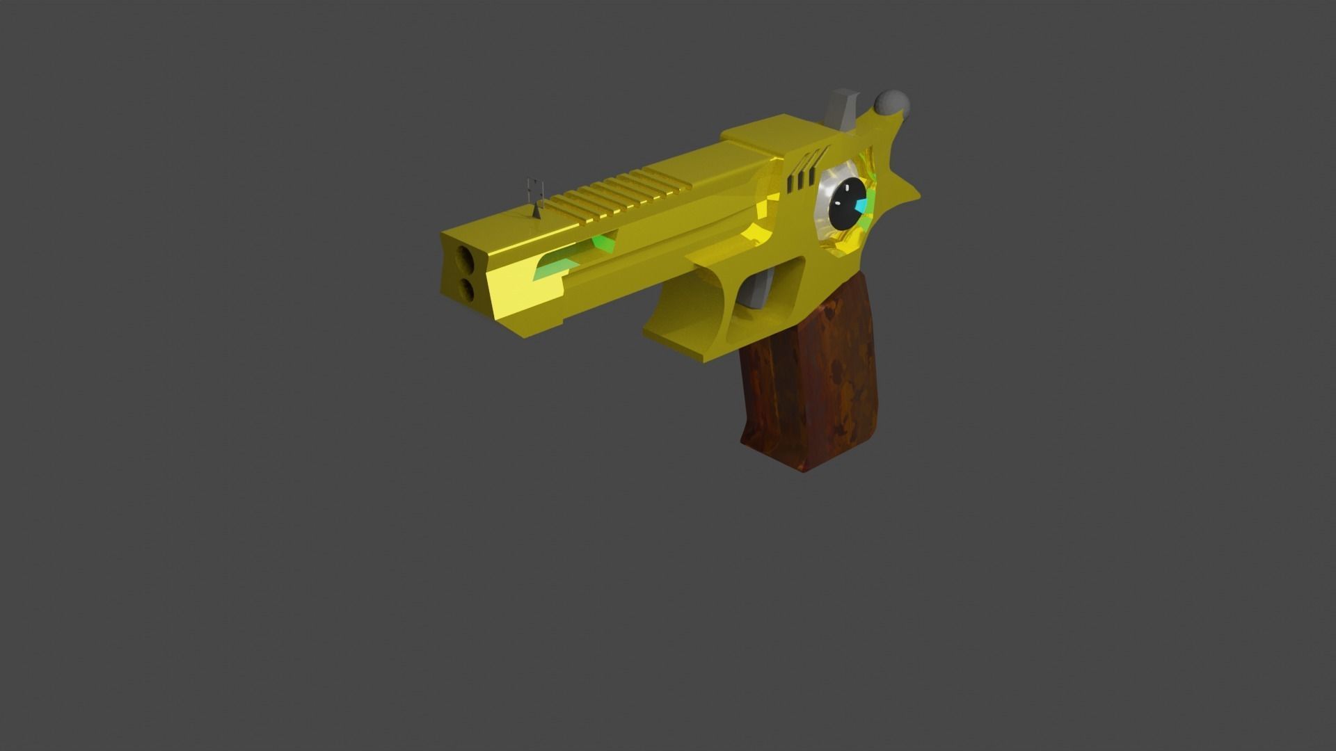 the future revolver  gun 3D model_1