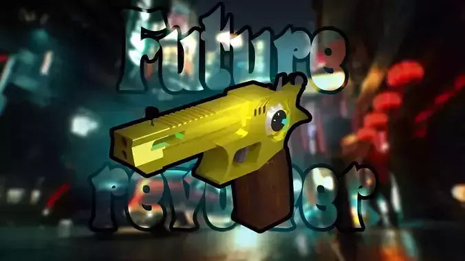 the future revolver  gun 3D model
