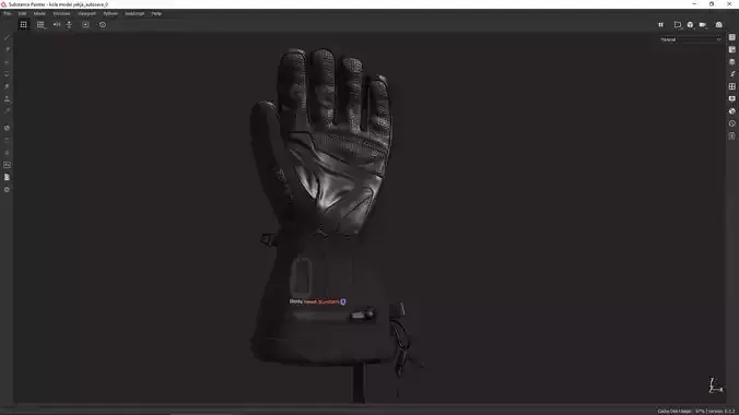 winter Gloves Low-poly 3D model