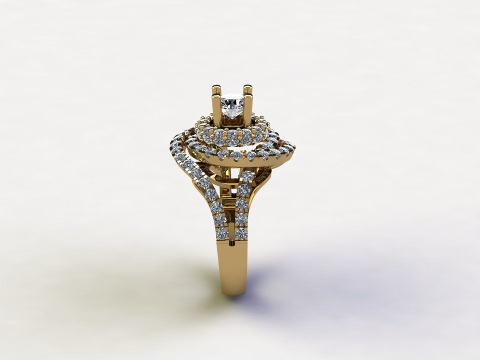 R149 women ring diamond  3D model_5