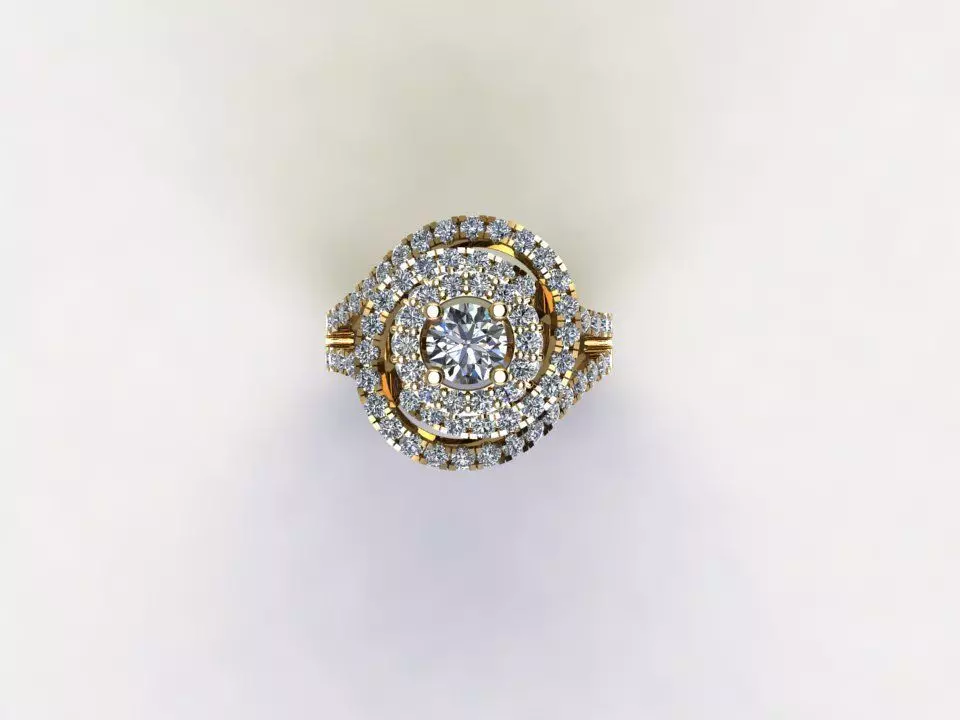 R149 women ring diamond  3D model_0