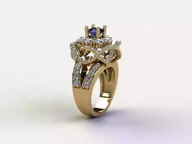 R145 women diamond ring jewelry