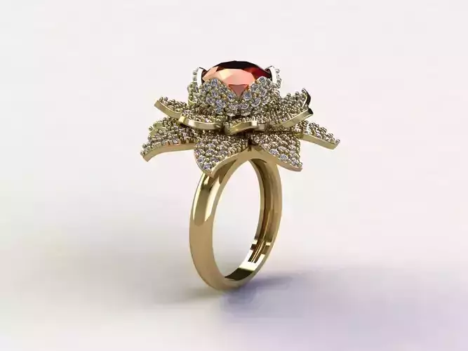 R143 flower women ring jewelry