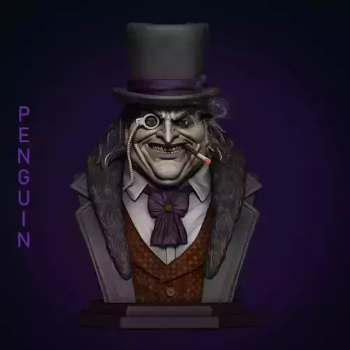 Penguin Bust STL 3D print model