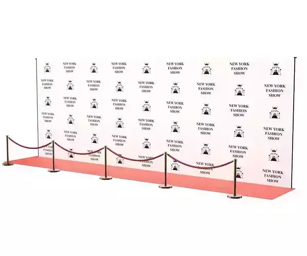 Red Carpet New York Fashion Show Low-poly 3D model