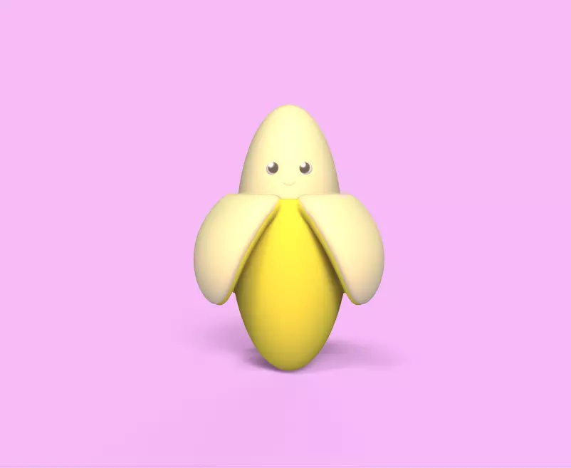 Cute Banana 3D print model