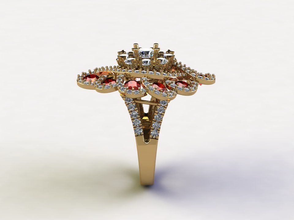 R134 ring with gem for women 3D model_5