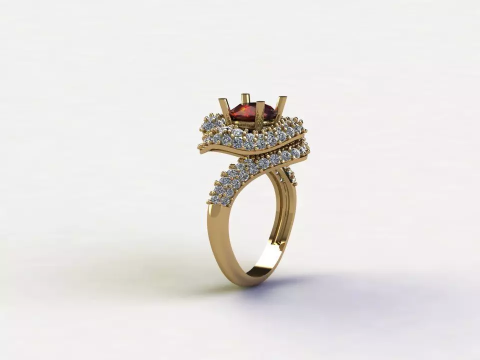 R133 women ring design 2021 3D model_0