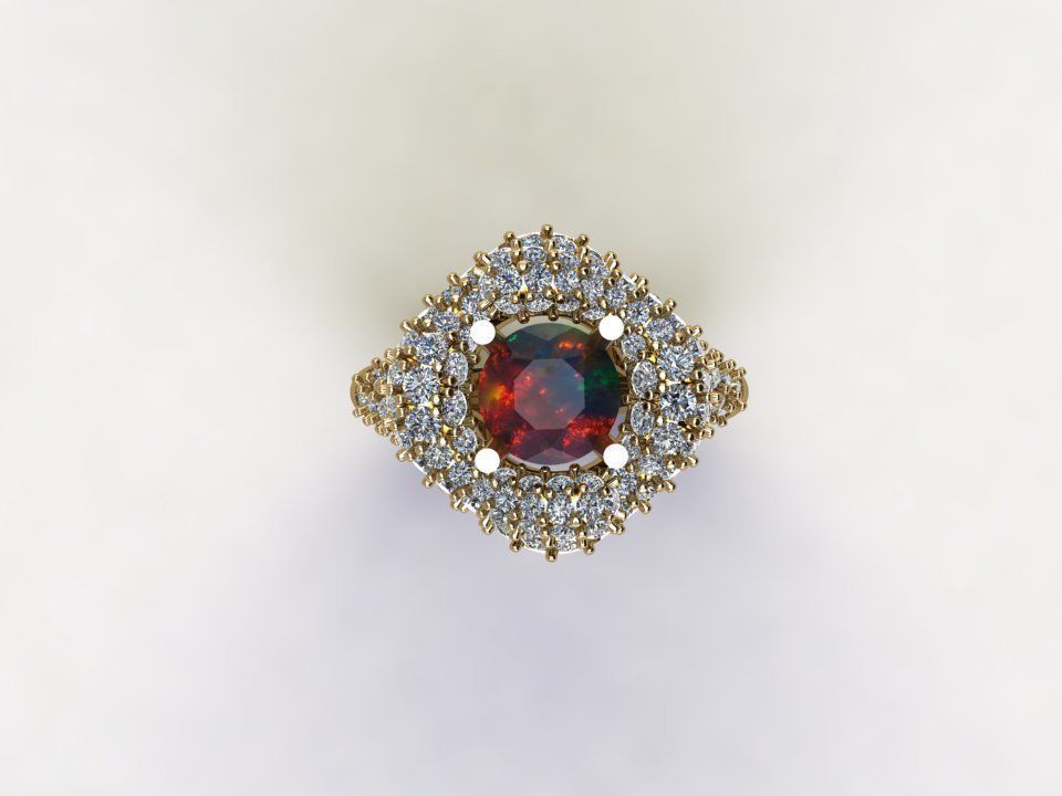 R133 women ring design 2021 3D model_4