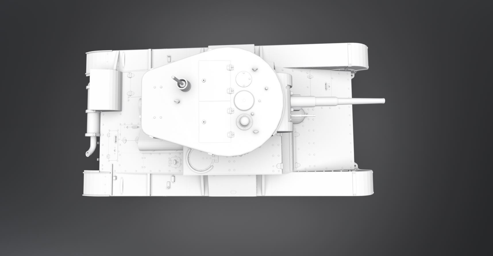 T26 tank scale model 3D print model_3