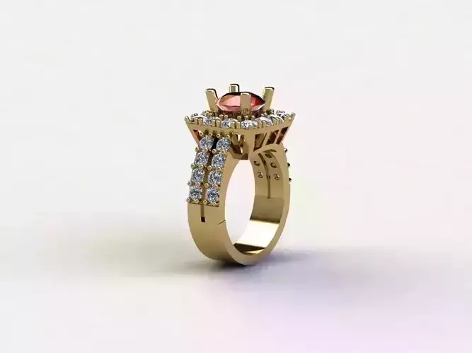 R125 women ring with cute design with gem 2021