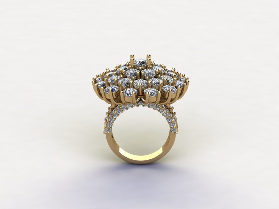 R124 women with round diamond release 2021 cad design 3D model_4