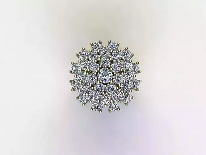 R124 women with round diamond release 2021 cad design