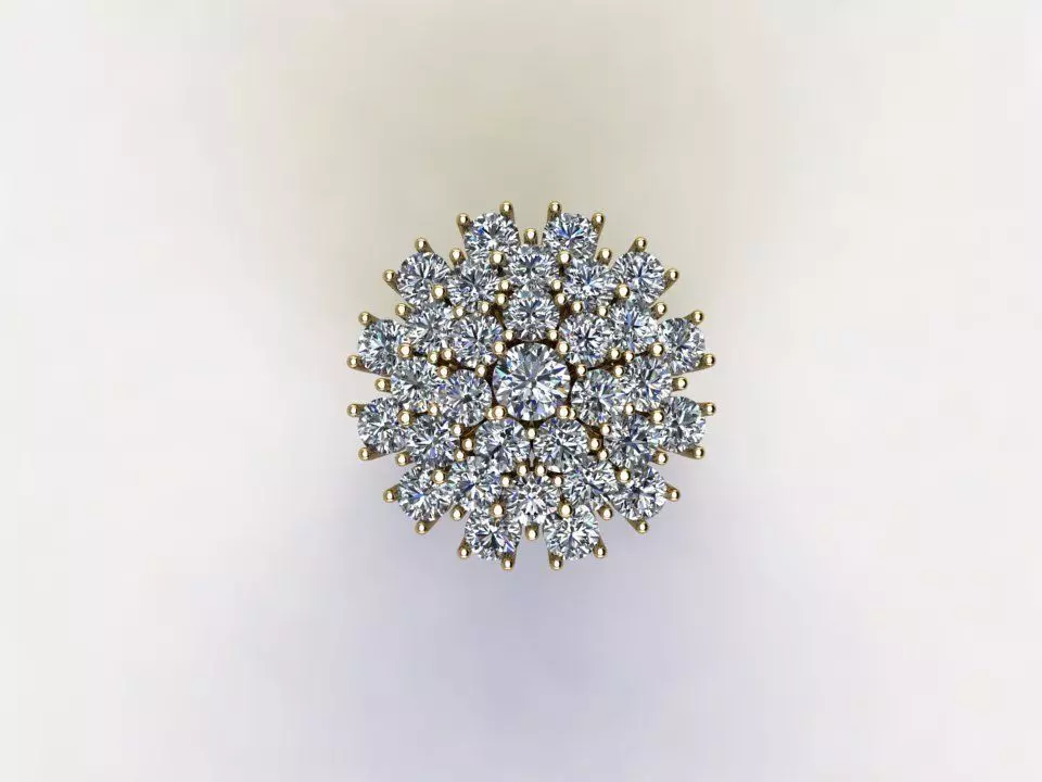 R124 women with round diamond release 2021 cad design 3D model_0