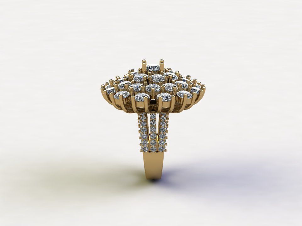 R124 women with round diamond release 2021 cad design 3D model_5