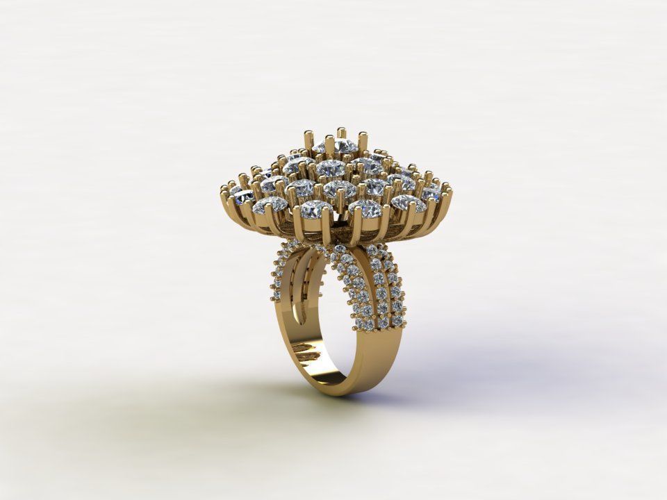 R124 women with round diamond release 2021 cad design 3D model_3