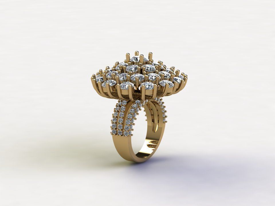 R124 women with round diamond release 2021 cad design 3D model_2