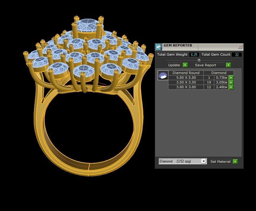 R119 women ring 2021 jewelry cad file new release 3D model_1