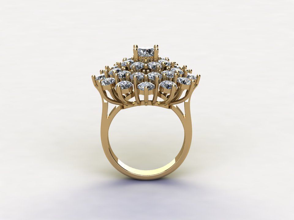R119 women ring 2021 jewelry cad file new release 3D model_4