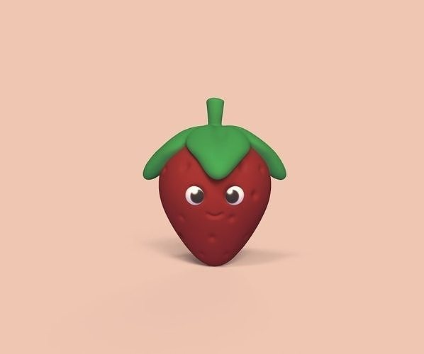 Cute Strawberry 3D print model