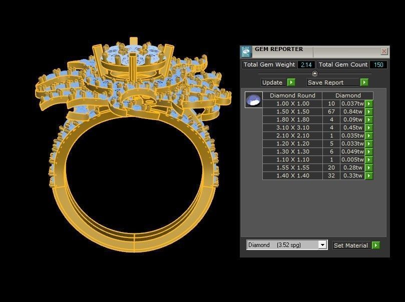 R114 women ring 2021 cad file  3D model_1