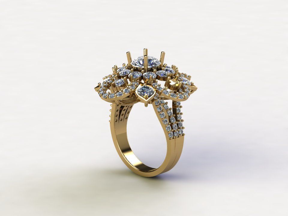 R111 women ring 2021  cad 3D model_2