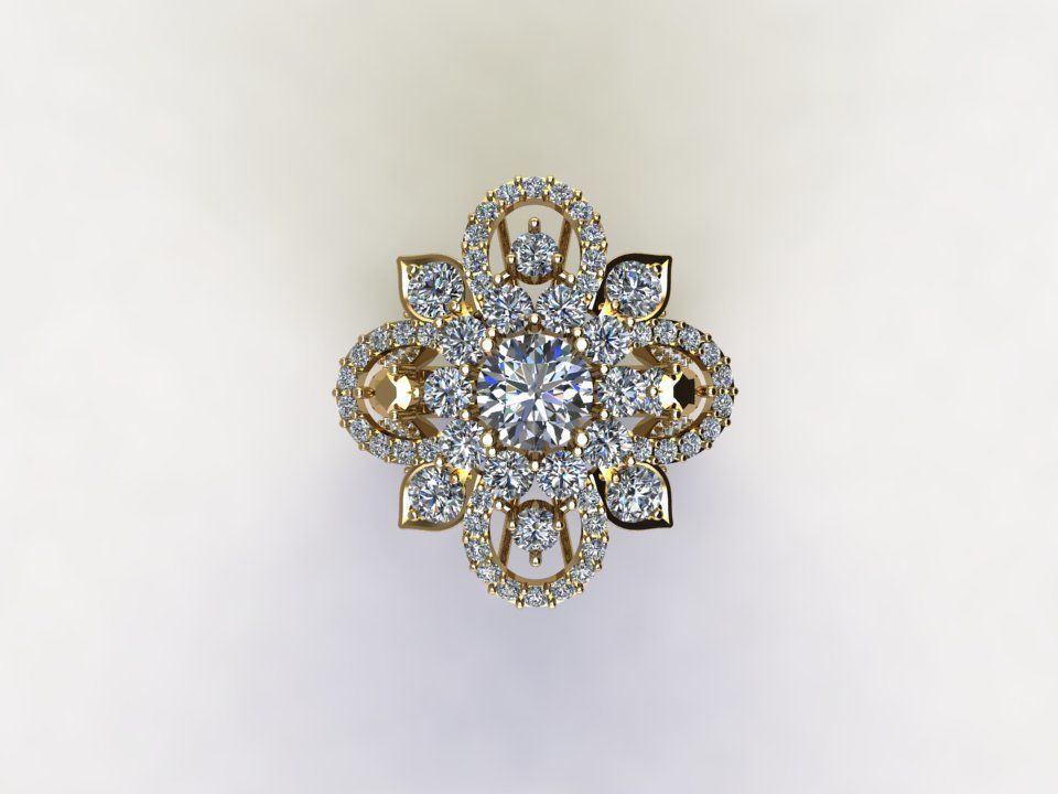 R111 women ring 2021  cad 3D model_4