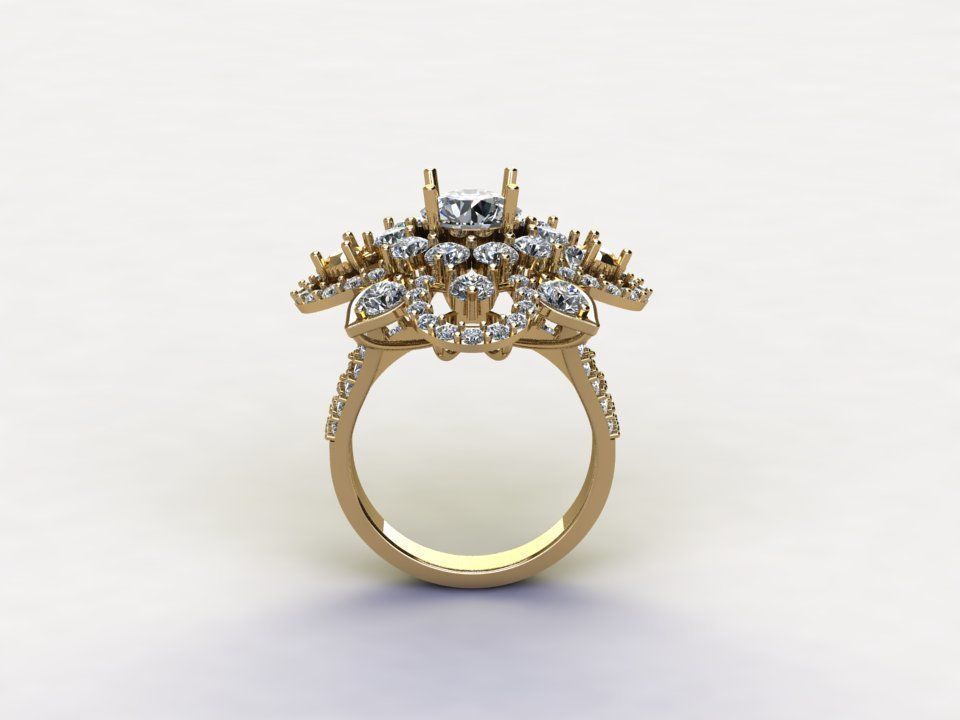 R111 women ring 2021  cad 3D model_3